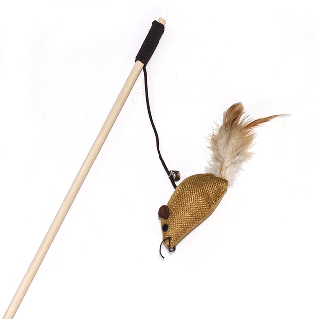 Xingzhi Cat Teaser Kitten Stick Playing Rod Long-lasting Exquisite Smooth Surface Interesting Pet Supplies Interactive