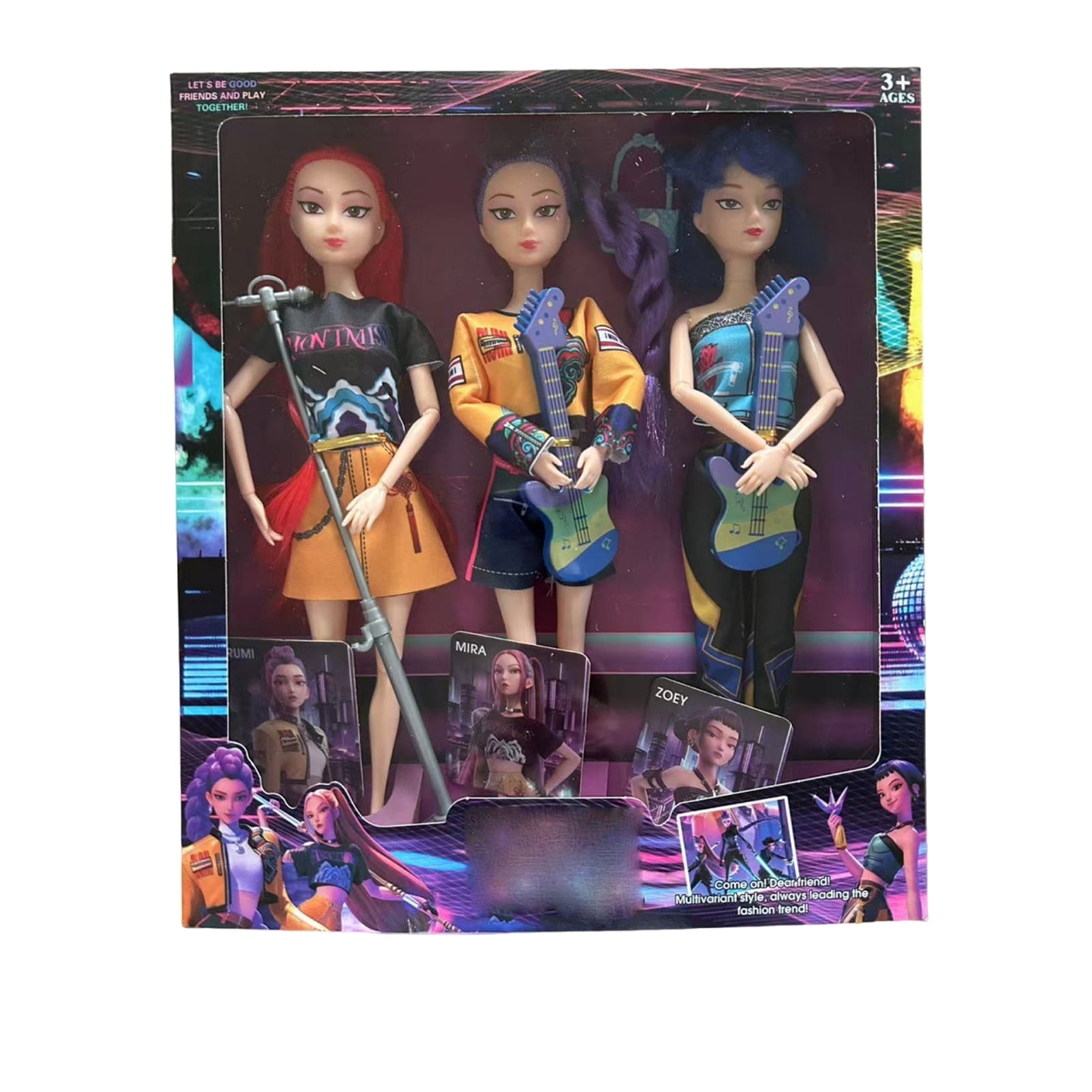 homchy K POP Action Figures Gifts Box Set - 11.5" K POP Squad Member Figurre Dolls Collectible K POP Action Figures for Stocking Stuffers, Birthday & Christmas Gifts for K POP Fans (3 Pack)