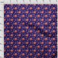 thumbnail image 4 of oneOone Rayon Dark Blue Fabric Florals Sewing Craft Projects Fabric Prints By Yard 56 Inch Wide, 4 of 4