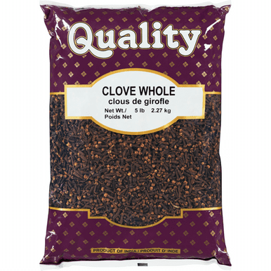 QUALITY Whole Cloves, Premium Hand-Selected Aromatic Spice, 2.27 kg (5 lbs) Bulk Foodservice Jug. The resealable jug ensures freshness and preserves the intense aroma and essential oil content of the whole cloves. Suitable for holiday recipes, pickling brines, and large-scale catering operations.