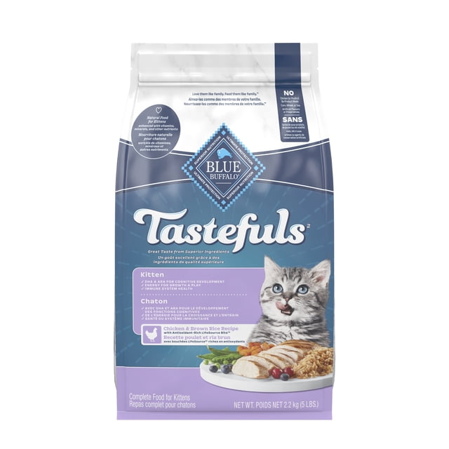 Blue Buffalo Tastefuls Natural Kitten Dry Cat Food, Chicken and Brown Rice Recipe 2.2kg