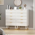 thumbnail image 3 of EDTara Commode de Chambre avec 5 Tiroirs, Commode Contemporaine et Unité d'Organisation d'Armoire, Petite Table de Nuit Cannelée pour Maximiser le Rangement dans Toute Chambre, 3 of 8