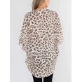 thumbnail image 2 of Cardigan Kimono Ample en Mousseline Transparente à Manches 3/4 à Imprimé Floral pour Femmes P-3TTG, 2 of 3