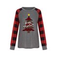 thumbnail image 3 of xiaxaixu Women Christmas Printed T-shirt, Long Sleeve Patchwork Pullover Tops, 3 of 10
