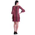 thumbnail image 4 of Moomaya Robe Courte Imprimée pour Femmes, Manches Évasées, Coupe Droite, Robes pour Femmes, Vêtements d'Été Décontractés, 4 of 6