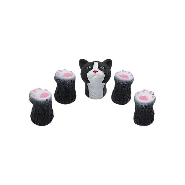 TIELUTT 5PCS/Set Cute Animal Finger Hand Novelty for Kidss Birthday Party Folktale Puppets Finger Hoard Braiding Finger Rods for Puppets Three Finger