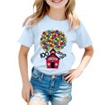 thumbnail image 1 of Hauts d'Été Garçons Filles T-Shirts Respirants Mignons Lettre Graphique Col Rond Manches Courtes T-Shirt Printemps pour Garçon 4-5T, 1 of 4