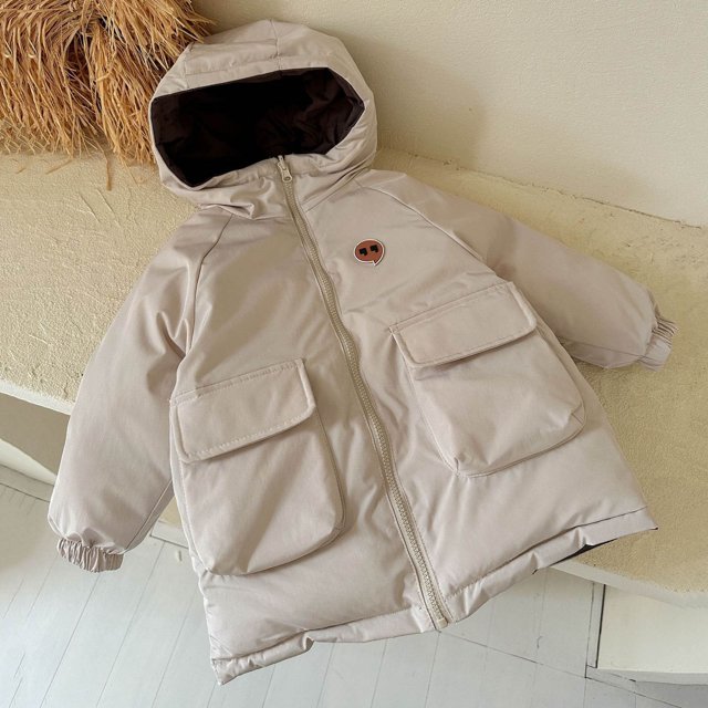 YUNAFFT Kids Unisex Jacket Reversible Waterproof Windproof Insulated Overcoat with Hood for Winter
