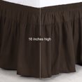 thumbnail image 4 of PiccoCasa Polyester Brushed Bed Skirt with Elastic Dust Ruffles 16" Drop, Twin Dark Brown, 4 of 9