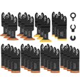thumbnail image 2 of 28Pcs Titanium Coated Oscillating Saw Blades Arc Edge Multitool Fast Cutting Blades for Wood Plastic Metal, 2 of 11