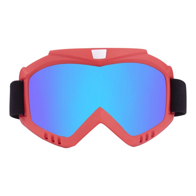 Zootealy Lunettes de Moto Tout-Terrain Anti-Vent Anti-Sable Lunettes de Protection 368 Cadre Rouge Lentille Colorée