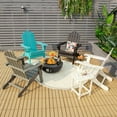 thumbnail image 4 of Gymax 4PCS Patio Folding Adirondack Chair Weather Resistant Cup Holder Yard Grey, 4 of 8