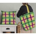 thumbnail image 4 of Soimoi Poly Georgette Fabric Check Check Print Fabric by the Yard 52 Inch Wide, 4 of 4