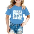 thumbnail image 1 of Girls Softball under Shirts Ruffle Girl Clothes Children's Casual Letter Pattern Print Multicolor Round Neck Short Sleeves, 1 of 4