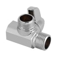 thumbnail image 2 of 3way Laiton Chrome Diverter G1/2" T Forme Adaptateur Valve pour Bras de Douche Monté, 2 of 14