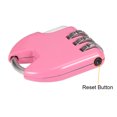 thumbnail image 2 of Unique Bargains 3 Digit Combination Padlock, 3.3mm Shackle, Zinc Alloy Lock, Pink, 2 of 5