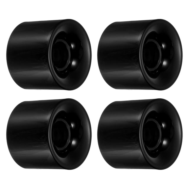 Uxcell Roue de Planche à Roulettes 60 mm, Roues de Rue pour Planches à Roulettes, Roues Cruiser 78 A, Noir, Lot de 4