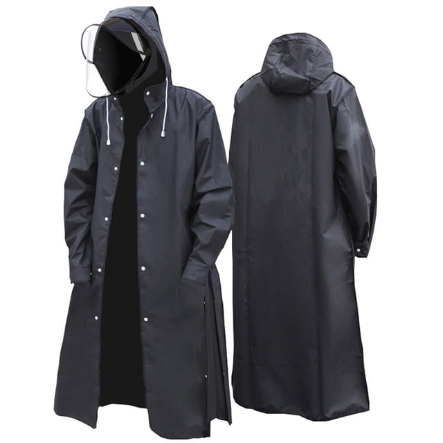 Imperméable à Capuchon à Manches Longues pour Femmes et Hommes, 2 Pcs, Extérieur