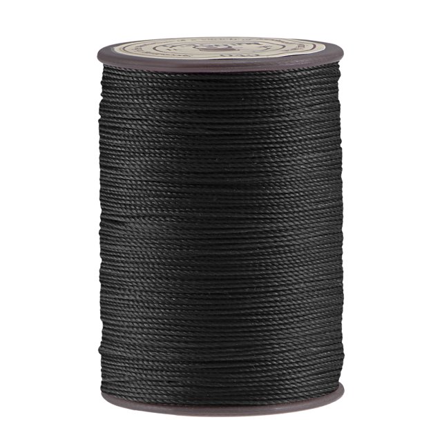 Unique Bargains Thin Waxed Thread 93 Yards 0.65mm Polyester String Cord for Machine Sewing Hand Quilting Weaving, Black