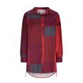 thumbnail image 3 of Birdeem Chemise Ajustée Ample pour Femme, Courte, devant, Dos Long, à Lacets, Manches Longues, Col en V, Haut/chemise, 3 of 5