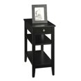 thumbnail image 4 of Convenience Concepts American Heritage Three Tier End Table with Drawer, Black, 4 of 6