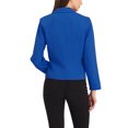 thumbnail image 3 of INSPIRE CHIC Women's Blazer Open Front Wear-to-Work Summer Crop Suit Jacket XL Royal Blue-Solid, 3 of 6