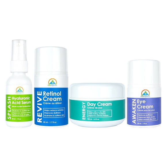 The Aqua Set - Skin Care Gift Set with Retinol Moisturizer 1% | Hyaluronic Acid Face Serum | Eye Cream for Dark Circles & Day Cream for Dry Skin
