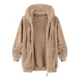 thumbnail image 4 of TIMIFIS Men's Heavyweight Fuzzy Sweatshirt Jacket Zip Up Coat Fashion Fleece Warm Jacket, 4 of 5