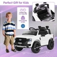 thumbnail image 3 of Costway 12V Licensed Ford Ranger Kids Ride on Car with Remote Control Storage Basket White, 3 of 10