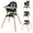 Black, variant on Babyjoy 6-in-1 Convertible Wooden Baby Highchair Infant Feeding Chair with Removable Tray Grey