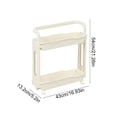 thumbnail image 4 of Bowayaoa 2-Tier Narrow Storage Shelf For Bathroom, Small Space Side Cabinet With Wheels, Stainless Steel Organizer Cart For Kitchen, Living Room, Utility Rack, 4 of 7