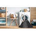 thumbnail image 2 of Ahgly Tapis d'Intérieur Lavable en Machine Carré Transitionnel Charbon Noir, 7 Pieds Carré, 2 of 7
