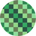 thumbnail image 1 of Ahgly Company Machine Washable Indoor Round Transitional Green Area Rugs, 7' Round, 1 of 7