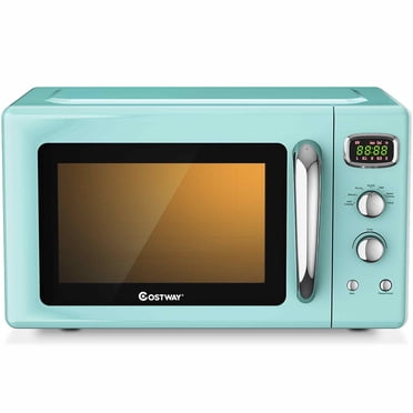 Costway Four à Micro-Ondes Rétro Compact de Comptoir 0,9 Pi3 900 W 8 Réglages de Cuisson Vert