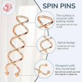 thumbnail image 4 of Ensemble d'Épingles à Cheveux Mode pour Femmes Épingles pour Filles Femmes et Enfants Épingles Rondes Non Rayantes Épingles à Chignon Élégantes Épingles pour Cheveux, 4 of 5