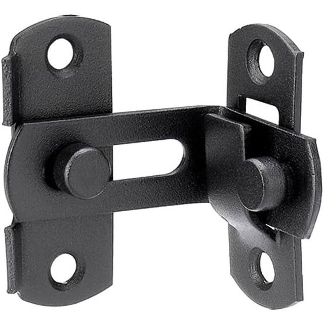 ORUYROP 90 Degree Locking Privacy Lock Sliding barn Door Latch Right Angle Door Clasp cam Lock (2 Small Black)