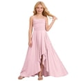 thumbnail image 1 of FYDUU Girls Maxi Dresses Ruffle Hem Ruched Criss-Cross Sleeveless Flower Girl Dress Formal Wedding Party Gown A-Line Flowy Cami Sundress Soft Spring Dresses, 1 of 7