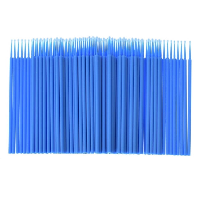 thinsony 100pcs Double Head Disposable Swab Fiber Buds Plastic Sticks Eyebrow Eyelash Make Up Tools