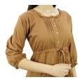 thumbnail image 3 of Bimba Women's 3/4 Sleeve Summer Cotton Maxi Dress Drawstring Waist, 3 of 9