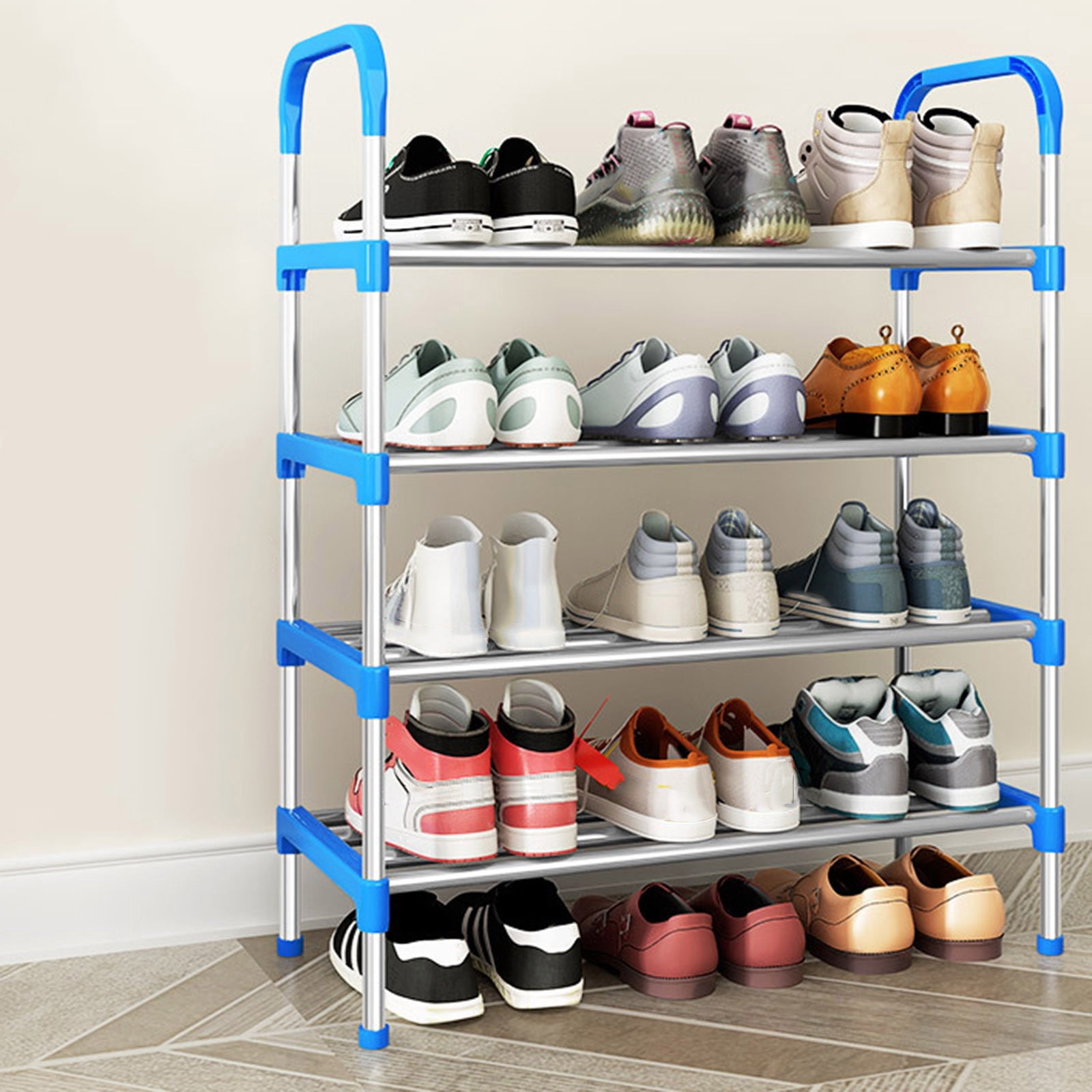 Wzzjkit Shoe Rack for Closet, Shoe Rack-multi-layer- Economical Entrance Assembly-multifunctional Plastic-4-layer Storage-wrought Iron Dormitory Storage Rack, Shoe Rack