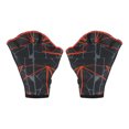 thumbnail image 1 of Unique Bargains Webbed Swimming Aquatic Gloves Printing Water Resistance Training Gloves Dark Gray, M, 1 of 7