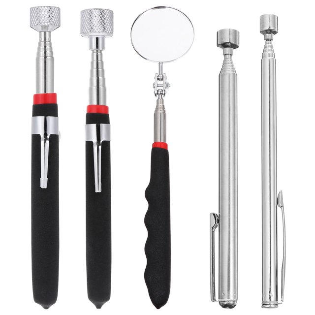 CIMAXIC 5 Pcs Magnetic Pickup Tool Telescoping Magnet Tool Magnet Stick for Auto Repair,6.89"X0.39"X0.39"