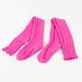 thumbnail image 4 of Jsaierl Womens Cable Knitted High Boot Socks Solid Color Extra Long Socks Winter Over Knee Stockings Leg Warmers, 4 of 5