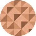 thumbnail image 1 of Ahgly Tapis Rond Lavable en Machine Intérieur Transitionnel Jaune Orange, 3 Pieds Rond, 1 of 7