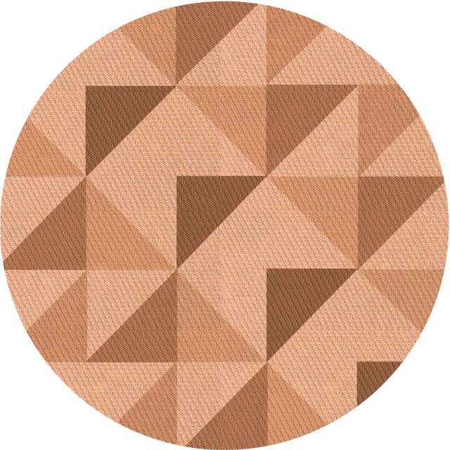 Ahgly Tapis Rond Lavable en Machine Intérieur Transitionnel Jaune Orange, 3 Pieds Rond