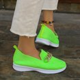 thumbnail image 5 of B91xZ Mocassins Confortables pour Femmes Ballerines à Bout Rond Fermé Chaussures de Soirée Décontractées pour Mariage Dansant, Vert 8, 5 of 5