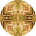 thumbnail image 1 of Ahgly Company Machine Washable Indoor Round Transitional Beer Orange Area Rugs, 5' Round, 1 of 7