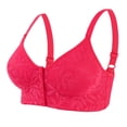 thumbnail image 1 of VEKDONE Woman's Solid Color Thin Style Ventilate Large Size Bra Without Steel Rim Red 44/100, 1 of 6