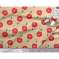thumbnail image 2 of Soimoi Cotton Cambric Fabric Floral & Bee Insects Printed Craft Fabric by The Yard 56 Inch Wide, 2 of 3
