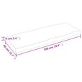 thumbnail image 4 of vidaXL Table Top Light Brown 100x40x(2-6)cm Treated Solid Wood Live Edge, 4 of 5